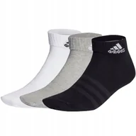 Skarpetki męskie - Skarpety adidas Thin and Light Ankle Socks 3P białe, szare, czarne IC1283 3 - miniaturka - grafika 1