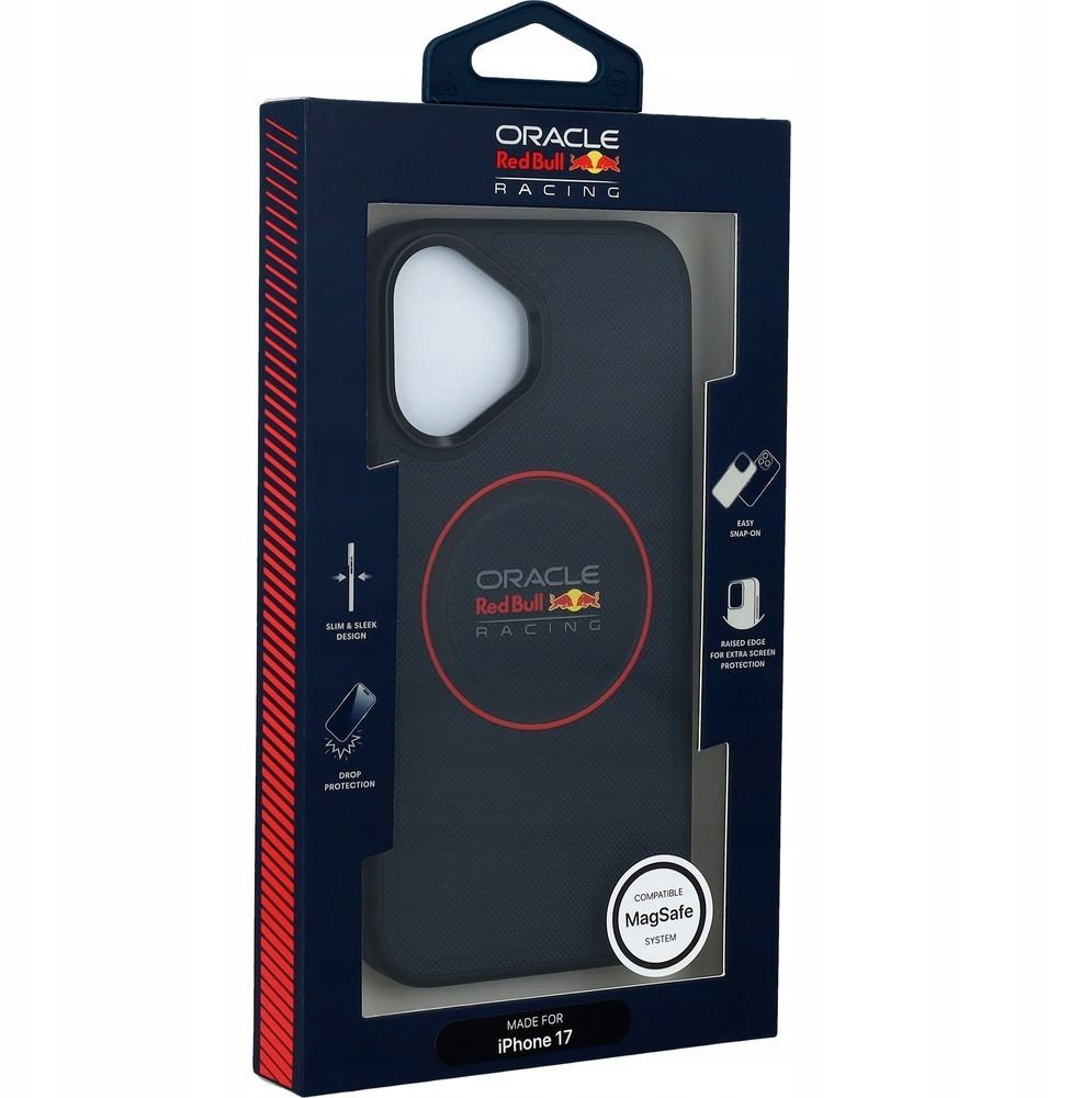 Etui Red Bull Meshed Red Ring & Metal Buttons MagSafe do iPhone 17 granatowy