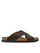 Klapki i japonki męskie - Rieker Klapki 21192-25 Brązowy - miniaturka - grafika 1