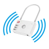 Lokalizatory GPS - Mili MiLock kłódka lokalizator bagażu iOS BIAŁY - miniaturka - grafika 1