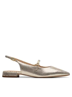 Clarks Sandały Sensa15 Shine 26181315 Złoty - Sandały damskie - miniaturka - grafika 1