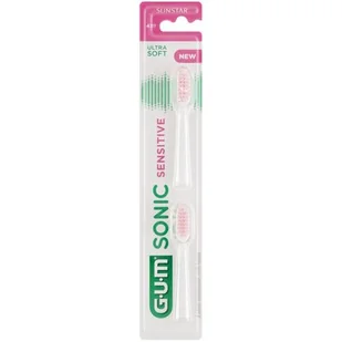 SUNSTAR EUROPE S.A. GUM Sonic Sensitive wymienne główki szczoteczki do zębów do wyjątkowo delikatnego i dogłębnego oczyszczania 2 sztuki 9103692 - Szczoteczki do zębów - miniaturka - grafika 1