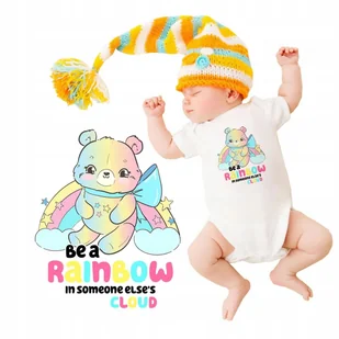 Body Niemowlęce Białe RAINBOW TEDDY Wzory - 62 - Body dla niemowląt - miniaturka - grafika 1