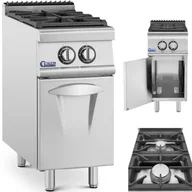 Akcesoria gastronomiczne - Kuchenka gazowa 2 palnikowa z szafką propan / LPG / gaz ziemny 7.2 kW - miniaturka - grafika 1