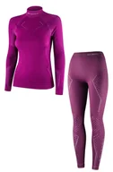 Bielizna sportowa damska - Komplet bielizny termoaktywnej damskiej Brubeck Extreme Merino fuksjowy bez zamka - miniaturka - grafika 1