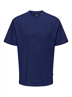 ONLY & SONS Onsfred RLX SS Tee Noos T-shirt męski, Beacon Blue, L - Koszulki męskie - miniaturka - grafika 1