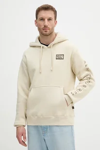 Alpha Industries bluza męska kolor beżowy z kapturem z nadrukiem 156340.300 - Bluzy męskie - miniaturka - grafika 1