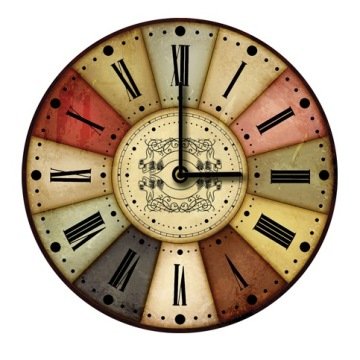 Duży Zegar Ścienny Drewniany Vintage Retro Do Sypialni Kuchni Salonu 50x50