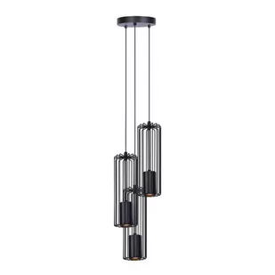 Kaja czarna lampa wisząca do kuchni K-4932 FALCON 3 czarny nowoczesny żyrandol metalowe tubki K-4932 - Lampy sufitowe - miniaturka - grafika 1