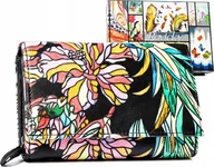 Portfele - Rovicky Pojemny, skórzany portfel damski na zatrzask - Rovicky NoSize - miniaturka - grafika 1