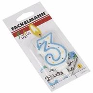 Dekoracje domu - Fackelmann Świeczka urodzinowa cyfra 3 trójka 52579 52579 - miniaturka - grafika 1