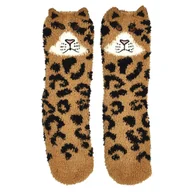 Skarpetki damskie - Skarpety pluszowe Kot pomarańczowe - miniaturka - grafika 1