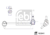 Układ zawieszenia - akcesoria - Drążek / wspornik, stabilizator Febi Bilstein 183041 - miniaturka - grafika 1