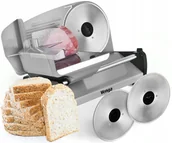 Krajalnice - Krajalnica Elektryczna Metalowa 200W Do Chleba szynki 2 Wymienne Ostrza - miniaturka - grafika 1