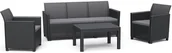Sofy ogrodowe - Zestaw sof CLAIRE, 5 miejsc , grafitowy - miniaturka - grafika 1