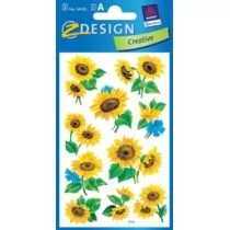 Avery Zweckform Naklejki Z-DESIGN z kwiatami-słonecznik 30szt. /54103/ ZW904 - Zabawki kreatywne - miniaturka - grafika 3
