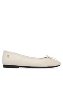 Baleriny - Tommy Hilfiger Baleriny Hilfiger Smooth Lthr Ballet FW0FW09241 Écru - miniaturka - grafika 1
