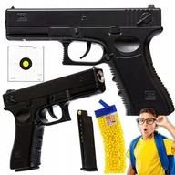 Zabawki militarne - Pistolet Na Kulki Metalowy Glock 800 Kulek Tarcze Imitacja Broni Glock C7 - miniaturka - grafika 1