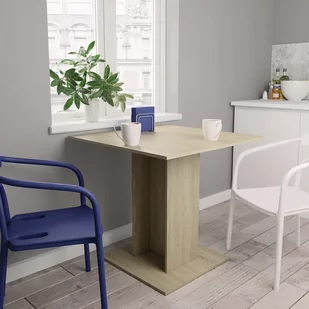 vidaXL Stół jadalniany, kolor dąb sonoma, 80x80x75 cm, płyta wiórowa - Stoły - miniaturka - grafika 1