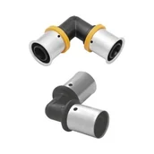 Akcesoria hydrauliczne - KAN-therm Kolano PRESS PPSU 63x63 z pierścieniem zaprasowywanym HAL479 - miniaturka - grafika 1