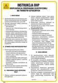 Instrukcje stanowiskowe BHP - IAD05 INSTRUKCJA EKSPLOATACJI ZGRZEWARKI ELEKTRYCZNEJ DO TWORZYW SZTUCZNYCH, FN - FOLIA SAMOPRZYLEPNA; (245X350MM) - miniaturka - grafika 1