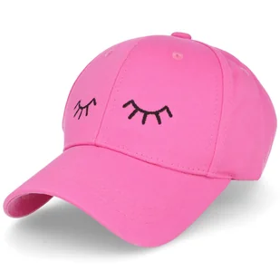Czapka z daszkiem dla dzieci dziecięca dziewczynki LASH KIDS PINK - Czapki dla dzieci - miniaturka - grafika 1
