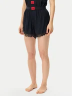 Piżamy damskie - HUGO Szorty piżamowe Red Label 50531629 Czarny Relaxed Fit - miniaturka - grafika 1