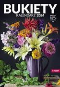 Kalendarze - Kalendarz 2024 Ścienny A3 Bukiety O-Press - miniaturka - grafika 1