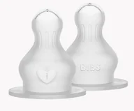 Smoczki do butelek - BIBS Antykolkowy smoczek silikonowy wymienny do butelek BIBS, średni przepływ, 2 PACK - miniaturka - grafika 1