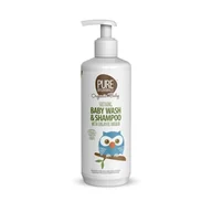 Kosmetyki kąpielowe dla dzieci - Organic Surge Łagodzący Żel do Mycia Ciała i Szampon 2w1 z Organicznym Olejem z Baobabu, 500ml- Pure Beginnings Baby - miniaturka - grafika 1