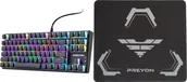 Klawiatury - PREYON Klawiatura Preyon Blue Blitz Claw PBBC87B + Podkładka gamingowa Preyon Falcon Speed M PFS40 M-9138898 - miniaturka - grafika 1
