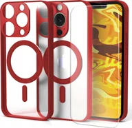 Etui i futerały do telefonów - Hello Case Etui do iPhone 15 Pro Czerwony MagSafe, Pancerne, Obudowa szkło - miniaturka - grafika 1