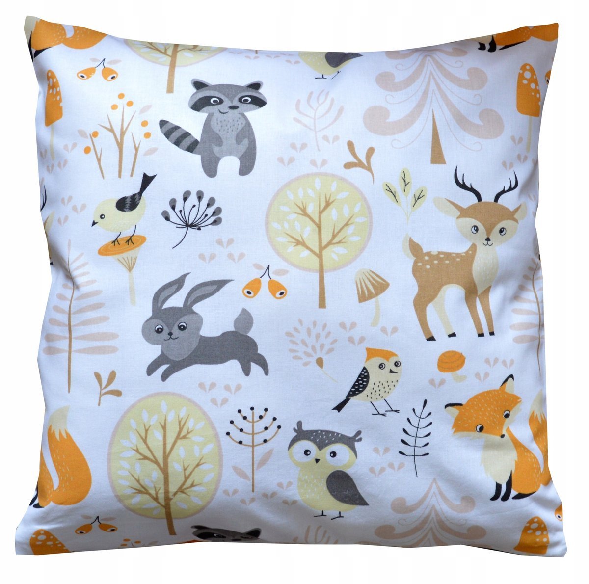 Poszewka na poduszkę dziecięca bawełna LAS zwierzęta styl skandynawski 40x40