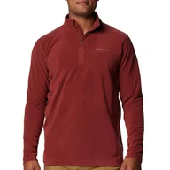 Bluzy sportowe męskie - Bluza Columbia Klamath Range II Half Zip 1352472682 - czerwona - miniaturka - grafika 1