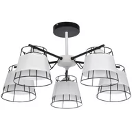 Lampy sufitowe - Inne LAMPA sufitowa VEN W-N 2832/3 druciana OPRAWA metalowe klatki białe czarne VEN W-N 2832/3 - miniaturka - grafika 1