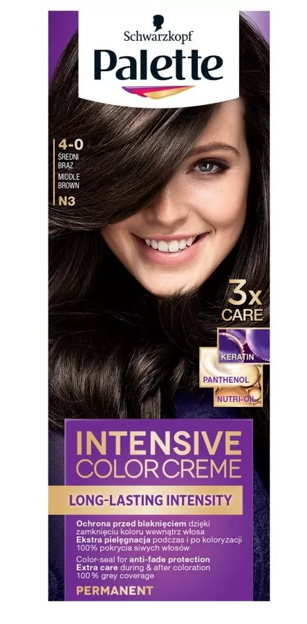 Schwarzkopf Palette Intensive Color Creme N3 średni brąz