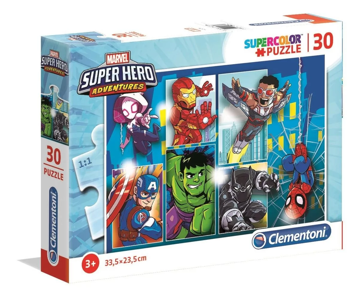 Clementoni Puzzle 30 Super Kolor Superhero