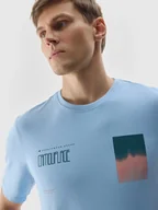 Koszulki męskie - T-shirt z nadrukiem męski 4F - miniaturka - grafika 1
