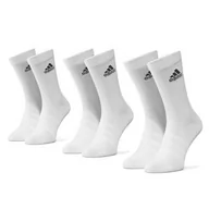 Skarpetki damskie - Adidas Zestaw 3 par wysokich skarpet unisex Light Crew 3Pp DZ9393 White/White/White - miniaturka - grafika 1