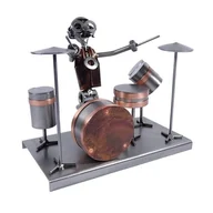 Figurki dekoracyjne - Metalowa figurka Perkusja. Super prezent dla perkusisty - miniaturka - grafika 1