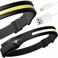 Latarki - Latarka Led Czołowa Usb C Mocna Czołówka na Głowę - miniaturka - grafika 1