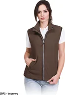 Odzież robocza - R.E.I.S. VHONEY-L - bezrękawnik damski z polaru, kołnierz ze stójką - brązowy XL - miniaturka - grafika 1