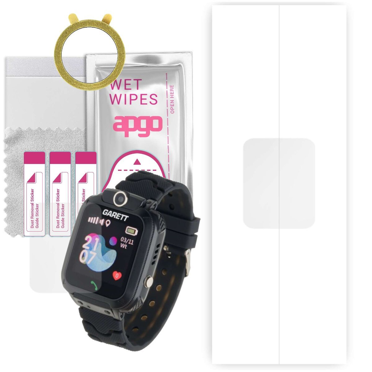 1x Folia hydrożelowa do Garett Kids XD - apgo Smartwatch Hydrogel Protection Ochrona na ekran smartwatcha