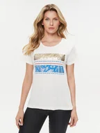 Koszulki i topy damskie - Cream T-Shirt Tuna 10610058 Biały Relaxed Fit - miniaturka - grafika 1