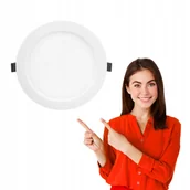 Oprawy, klosze i abażury - Oprawa Led Dona okrągła Podtynk białe neutraln 15W Plafon lampa sufitowa - miniaturka - grafika 1