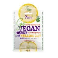 Maseczki do twarzy - 7DAYS 7DAYS Pielęgnacja twarzy Go Vegan Smoothie Sheet Face Mask Tuesday Yellow Day For A Fabulous Morning 25.0 g - miniaturka - grafika 1