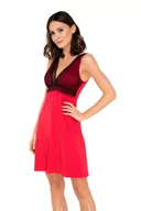 Bielizna nocna - Koszulka Valerie Czerwono-Czarna (Rozmiar L) - miniaturka - grafika 1