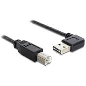 Kable USB - Delock Kabel USB AM-BM 2.0 0.5m czarny kątowy lewo/prawo Easy USB - miniaturka - grafika 1