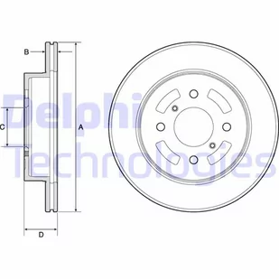 Tarcza hamulcowa DELPHI BG3941 - Tarcze hamulcowe - miniaturka - grafika 1