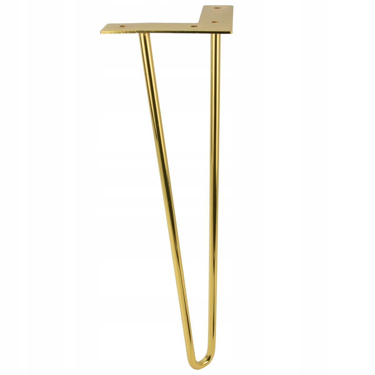 Nóżka meblowa typu Hairpin legs wysokość 41 cm 2 pręty kolor złoty chrom